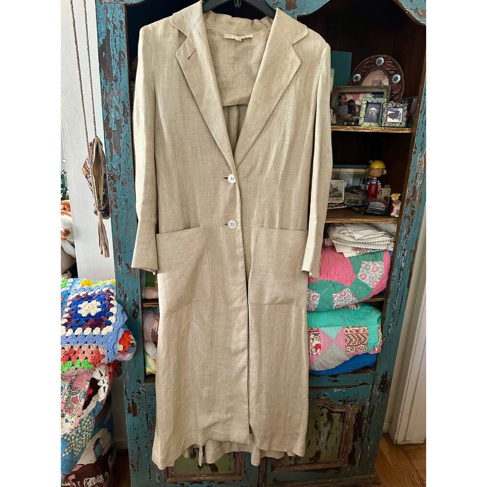 VINTAGE 1984 PERRY ELLIS CHARIOTS OF FIRE COLLECTION LINEN COAT 4